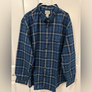 L. L Bean men’s blue plaid size XXL flannel